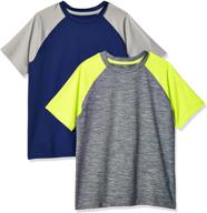 👕 amazon essentials детская одежда для мальчиков: 2 упаковки рубашек с короткими рукавами raglan - превосходное качество и ценность! логотип