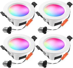 img 4 attached to Enhance Your Lighting Experience with FVTLED Bluetooth Downlight: 2700K to 6500K Multicolor Options