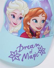 img 1 attached to Disney Frozen Girls Baseball Caps - 2 Pack Elsa and Anna Glitter Hats with Faux Ponytails Set (Ages 4-7)