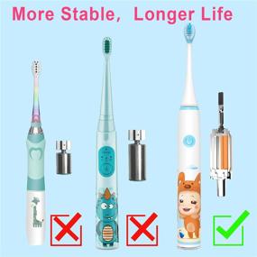 img 2 attached to 🦷 Seago Kids Electric Toothbrushes: Fast Charging with Timer & Maglev Power for 3-12 Boys and Girls, 2 Modes & Replaceable Heads