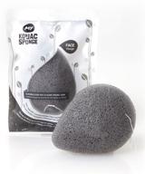 🐰 100% all natural korean facial sponge with activated bamboo charcoal by my konjac sponge. premium quality & larger size. halal, leaping bunny cruelty-free, and the vegan society certified. logo
