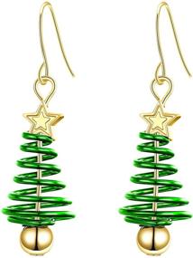 img 4 attached to Stunning BriLove Holiday Christmas Earrings: Beautiful Star Enamel Drop Dangle Earrings Ideal for Women and Girls