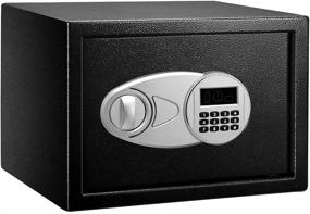 img 4 attached to Amazon Basics Steel Security Safe and Lock Box: Electronic Keypad, Ultimate Protection for Cash, Jewelry, and Documents - 0.5 Cubic Feet, 13.8 x 9.8 x 9.8 Inches