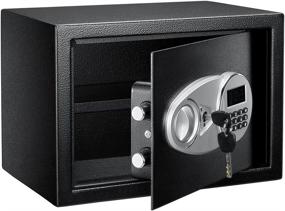 img 2 attached to Amazon Basics Steel Security Safe and Lock Box: Electronic Keypad, Ultimate Protection for Cash, Jewelry, and Documents - 0.5 Cubic Feet, 13.8 x 9.8 x 9.8 Inches