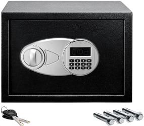 img 3 attached to Amazon Basics Steel Security Safe and Lock Box: Electronic Keypad, Ultimate Protection for Cash, Jewelry, and Documents - 0.5 Cubic Feet, 13.8 x 9.8 x 9.8 Inches