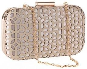img 1 attached to 👛 Ladies' Faux Leather Evening Clutch Handbag for Formal Occasions, Wedding Party, and Special Events
