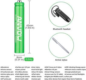 img 2 attached to Перезаряжаемые батарейки ANVOW AAAA для стилуса Surface Pen - мощные Ni-MH батарейки 1.2V 400mAh с хранительным ящиком, 2 штуки.