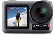 dji osmo action: 4k action cam with 2 displays, 12mp camera, waterproof, wifi, hdr video, black logo