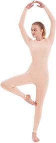 img 4 attached to 👕 Ultimate Comfort and Style: SUPRNOWA Unisex Crew Neck Footed/Footless Long Sleeve Spandex Full Body Unitard