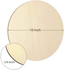 img 3 attached to 🪵 10-Pack of APOLUZ Wood Circles: Unfinished Wood Slices for Crafts, 10 Inches Diameter, 1/4 Inch Thickness - Ideal for DIY Crafts, Ornaments, Painting, Drawing, Weddings, and Decorations.