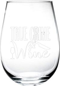 img 2 attached to 🔪 15 Oz True Crime Show Documentary Serial Killer Addict Junkie Gift Glass Tumbler for Women and Men - True Crime & Wine Glass Present for Murder Fans