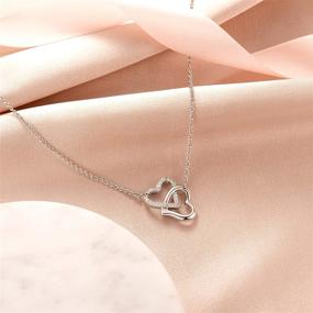 img 2 attached to ❤️ Heart Interlocking Daughter Necklace - Meaningful Gift for Girls, Women, and Mothers Day.