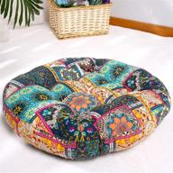 🪑 egobuy bohemian floor pillow: comfy and stylish round seat cushion for reading nooks, yoga & tatami mat - 22x22 logo