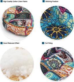 img 2 attached to 🪑 EGOBUY Bohemian Floor Pillow: Comfy and Stylish Round Seat Cushion for Reading Nooks, Yoga & Tatami Mat - 22x22