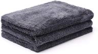 🧼 kingole microfiber cleaning cloths rags - pack of 3, highly absorbent, lint & streak-free towels (gray, 16"x24") logo