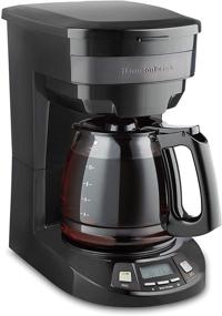 img 4 attached to ☕️ Hamilton Beach 46293 Programmable Coffee Maker with Brew Options, Glass Carafe, Black Stainless, 12 Cup Capacity