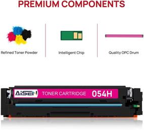 img 3 attached to 🖨️ High-Quality AISEN Compatible Toner Cartridges for Canon 054H CRG 054H 054 - Designed for Canon MF644CDW MF642CDW MF640C LBP622CDW LBP620 Printer - 4 Pack