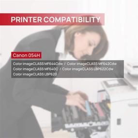 img 2 attached to 🖨️ High-Quality AISEN Compatible Toner Cartridges for Canon 054H CRG 054H 054 - Designed for Canon MF644CDW MF642CDW MF640C LBP622CDW LBP620 Printer - 4 Pack