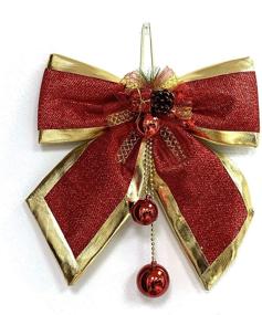 img 2 attached to 🎀 Add Festive Charm to your Christmas Decor with allgala 14" Large Decorative Bow for Wreath Garland Treetopper Christmas Tree -XBW93042