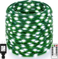roadayly outdoor christmas lights 1000 led 394ft christmas tree lights with remote 8 modes plug in ip65 waterproof outdoor string lights for home decor diy wedding garden bedroom patio (cool white） logo