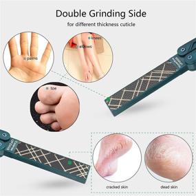 img 2 attached to 🦶 UPZIGS – Double-Sided Glass Foot Files: Foldable Feet Rasp & Pedicure Scrubber. Portable Callus Remover for Wet/Dry Feet. Ideal Home Foot Care for Hard, Cracked, and Dry Skin.