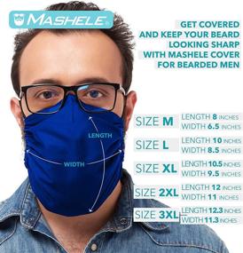 img 3 attached to 🧔 MASHELE Summer Face and Beard Headwear: Reversible, Reusable & Doublesided Cloth Covering for Bearded Men - Ultimate Comfort and Versatility!