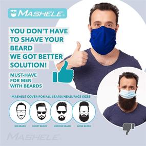 img 1 attached to 🧔 MASHELE Summer Face and Beard Headwear: Reversible, Reusable & Doublesided Cloth Covering for Bearded Men - Ultimate Comfort and Versatility!