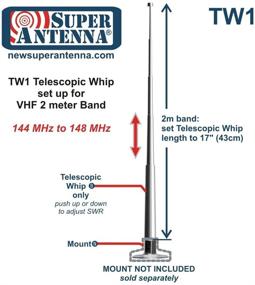 img 1 attached to 📻 TW1 Телескопическая антенна 3/8-24 - супер антенна для радиостанции MP1 Ham Radio, 44 дюйма