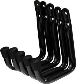 img 4 attached to 🔩 Dreecy J Heavy Duty Garage Storage Utility Hooks - 5 Pack, Black