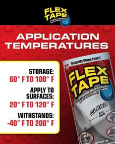 img 1 attached to 🔒 Super Strong Waterproof Mini Tape, White - Flex Tape