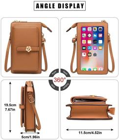 img 1 attached to 📱 VEVESMUNDO Lightweight Leather Crossbody Phone Purse with Touchscreen Window - Small Cell Phone Wallet Purse for Enhanced User Experience