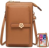 📱 vevesmundo lightweight leather crossbody phone purse with touchscreen window - small cell phone wallet purse for enhanced user experience logo