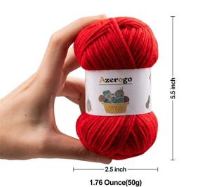 img 2 attached to 🧶 12x50g Large Acrylic Yarn Skeins, Azerogo 1312 Yards Crochet Yarn Bundle with 41 Assorted Starter Crochet Kit for Knitting and Crochet Craft, Multicolored Yarn Bulk – Ideal for Beginners