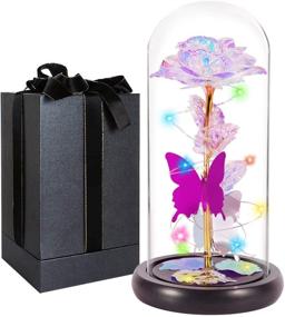 img 4 attached to 🌹 Christmas Rose: Preserved Flower with LED Galaxy Design - Ideal Xmas Gifts for Women: Her, Wife, Girlfriend, Kids, Valentine Day, Mothers Day, Birthday, Christmas, Thanksgiving