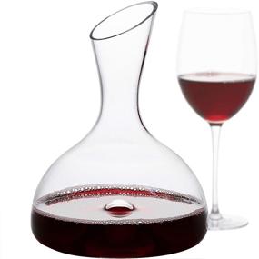 img 4 attached to 🍷 Enhance Your Wine Experience with the GoodGlassware Wine Decanter - Wide Base, Aerating Punt, and Crystal Clear Clarity - 100% Lead Free Glass (44 oz Capacity)