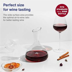 img 1 attached to 🍷 Enhance Your Wine Experience with the GoodGlassware Wine Decanter - Wide Base, Aerating Punt, and Crystal Clear Clarity - 100% Lead Free Glass (44 oz Capacity)