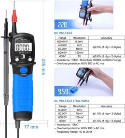 img 2 attached to AP-38C Pen Type Digital Multimeter - 6000 Counts Voltage Meter for Measuring AC/DC Voltmeter, Resistance, Diode, Capacitance, with Backlit, Lamp Light