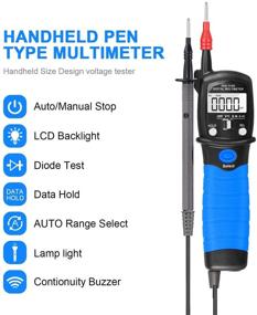 img 1 attached to AP-38C Pen Type Digital Multimeter - 6000 Counts Voltage Meter for Measuring AC/DC Voltmeter, Resistance, Diode, Capacitance, with Backlit, Lamp Light