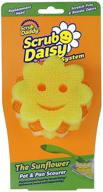 scrub daddy, scrub daisy dishwand replacement head - the sunflower pot & pan scourer, powerful cleaning, multi-purpose, bendable, gentle on surfaces, easy-to-clean, long lasting, stain and odor resistant, 1pc logo