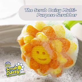 img 3 attached to Scrub Daddy, Scrub Daisy Dishwand Replacement Head - The Sunflower Pot & Pan Scourer, Powerful Cleaning, Multi-Purpose, Bendable, Gentle on Surfaces, Easy-to-Clean, Long Lasting, Stain and Odor Resistant, 1pc