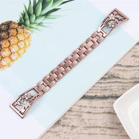 img 1 attached to 💎 Розовый браслет Valchinova Rose Pink Bling с ринестонами для Fitbit Versa - Замена премиум ремешок из нержавеющей стали