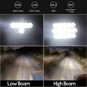 img 1 attached to RGB Halo Function LED фары H6054 для Chevrolet - модернизируйте заводские фары на фары 5x7 YJ и фары Cherokee