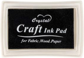img 2 attached to 🖤 Washable Black Ink Pad for Kids' Stamp Activities - Perfect for Scrapbooking and Rubber Stamps