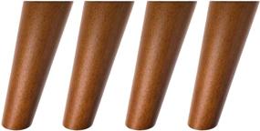 img 4 attached to High-quality Solid Wood Furniture Legs for Mid-Century Modern Style - Set of 4, 6 Inches, Walnut Color