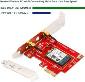 img 1 attached to LinksTek PCIE Wi-Fi Bluetooth адаптер для ПК или серверов на Windows или Linux - Двухдиапазонная 🖥️ 1200Мбит / с AC Wi-Fi карта - 2,4ГГц 300Мбит / с и 5ГГц 867Мбит / с - Bluetooth 4.2 с EDR - (PCIE-AC8260BT)