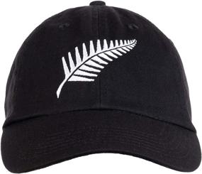 img 2 attached to 🧢 Black Baseball Cap Dad Hat: New Zealand Pride Edition with Kiwi Silver Fern and Southern Cross