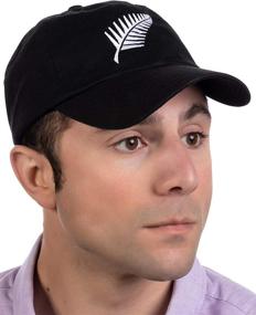 img 1 attached to 🧢 Black Baseball Cap Dad Hat: New Zealand Pride Edition with Kiwi Silver Fern and Southern Cross