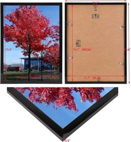 img 2 attached to 🖼️ Medog 12x16 Picture Frame without Mat - Wall Mount Frame with Safety High Transparent PC Sheet (PFVC 16" WT)