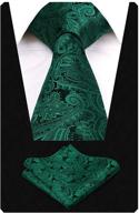 👔 paisley handkerchief wedding necktie - green men's accessories in ties, cummerbunds, and pocket squares for enhanced seo logo