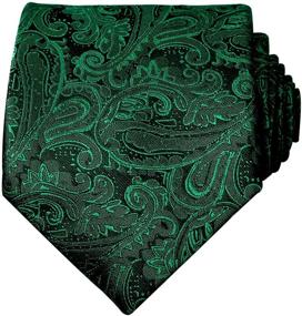 img 2 attached to 👔 Paisley Handkerchief Wedding Necktie - Green Men's Accessories in Ties, Cummerbunds, and Pocket Squares for Enhanced SEO